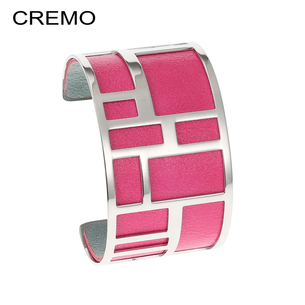 

Cremo Labyrinth Stainless Steel Bracelet Women Statement Arm Cuff Bangle Bijoux Femme Manchette Bracelet Argent Jewelry Pulseras
