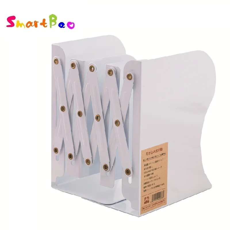 

Adjustable Metal Bookend Simple Design Book Standing Stretching Book Stand Book Organizer