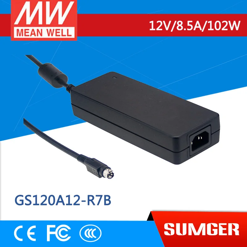 

Worthwhile Free shipping MEAN WELL GS120A12-R7B 2Pcs 12V 8.5A meanwell GS120A 12V 102W AC-DC Industrial Adaptor