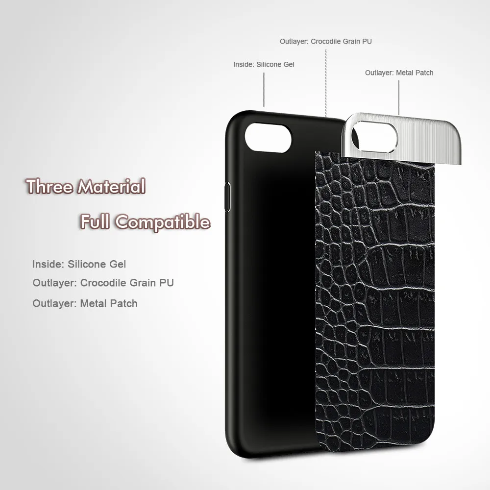KISSCASE PU Leather Phone Case For iPhone 6S 6 7 8 Plus 10 X Crocodile Stripe Metal Stitching Cases For iPhone 7 8 X Plus Cover KISSCASE PU Leather Phone Case For iPhone 6S 6 7 8 Plus 10 X Crocodile Stripe Metal Stitching Cases For iPhone 7 8 X Plus Cover