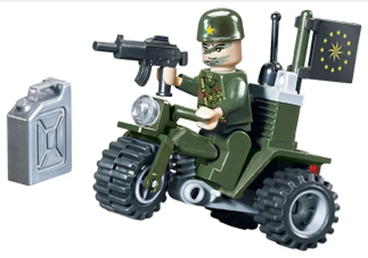 E Model Compatible with Lego E802 24pcs Motorcycle Models Building Kits Blocks Toys Hobby Hobbies For Boys Girls