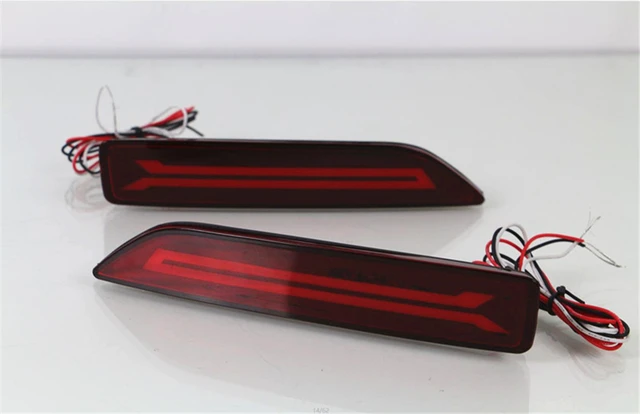 Car Flashing 2Pcs Multi-function LED Reflector Lamp Tail Rear Fog Lamp Bumper Light Brake Light For Honda City 2012 2013 2014 2
