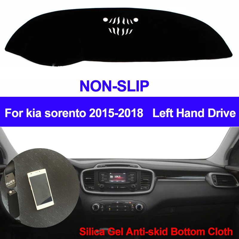 TAIJS Car Dashboard Cover Silicone Non-Slip For Kia Sorento 2015 2016 2017 2018 Dash Mat ANti-UV Automobile Carpet DashMat | Автомобили и