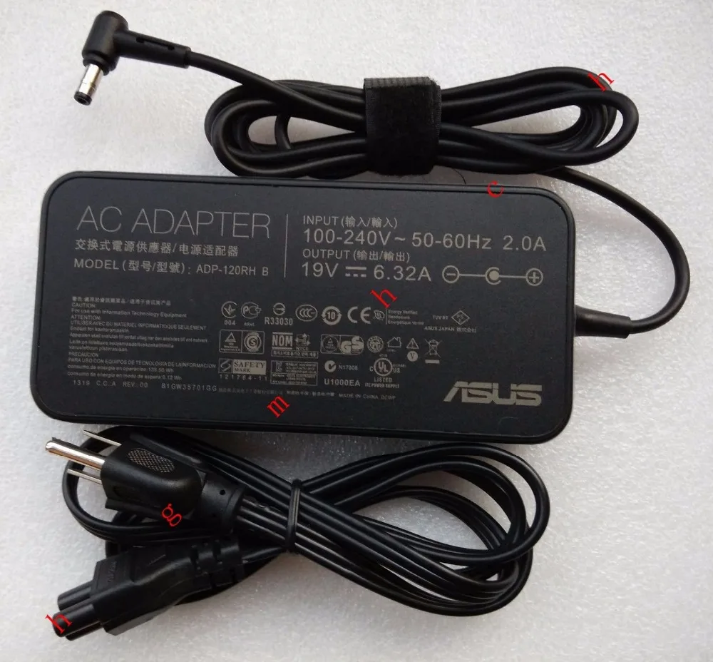 Original Laptop Adapter For Asus 19V 6.32A 120W 5.5*2.5 PA 1121 28 For