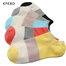 3 пары носков Повседневное полосатый тапок носки короткие летние женские тонкие, невидимые носки дышащие мeias женские лодочные носки