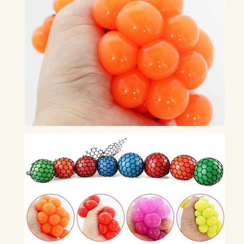 

Random Cute Grape Ball Anti Stress Reliever Autism Mood Squeeze Relief Healthy Toy Vent Toy Extruded Discoloration Ball