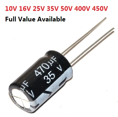 Condensadores-aluminio electrolítico-Cap ALU Elec 10UF 63V axial Condensadores-aluminio electrolítico-Cap ALU Elec 10UF 63V axial