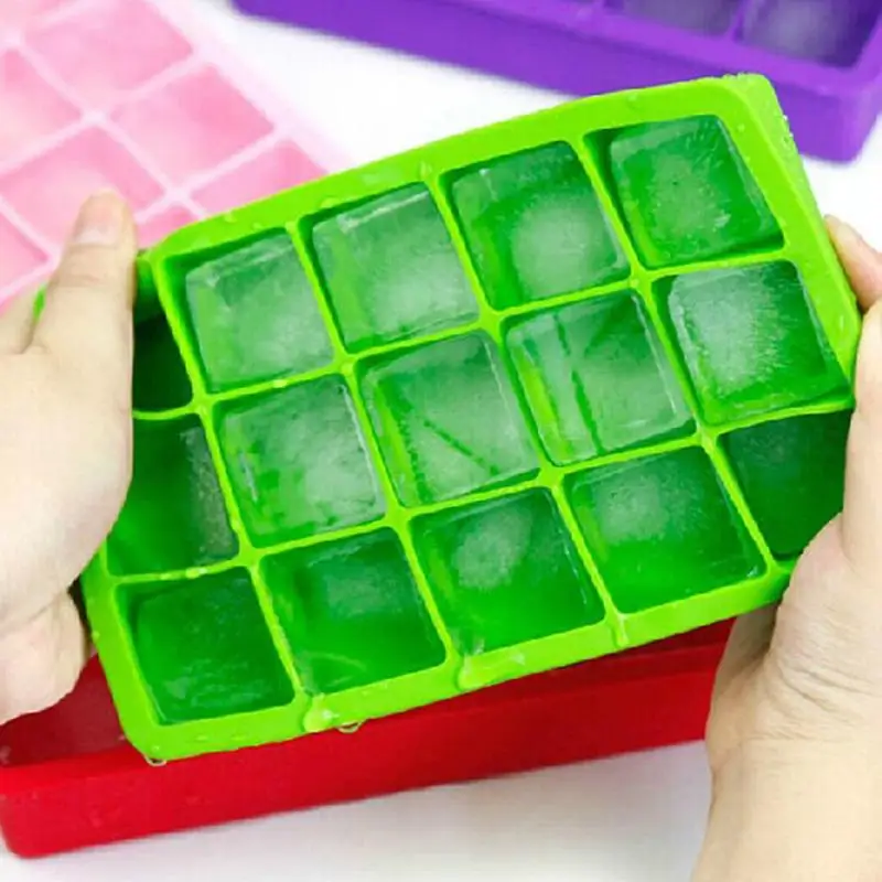 15 сетки DIY креативная большая форма для льда Квадратной Формы Силиконовый поднос льда для вина кухня барная Питьевая аксессуары