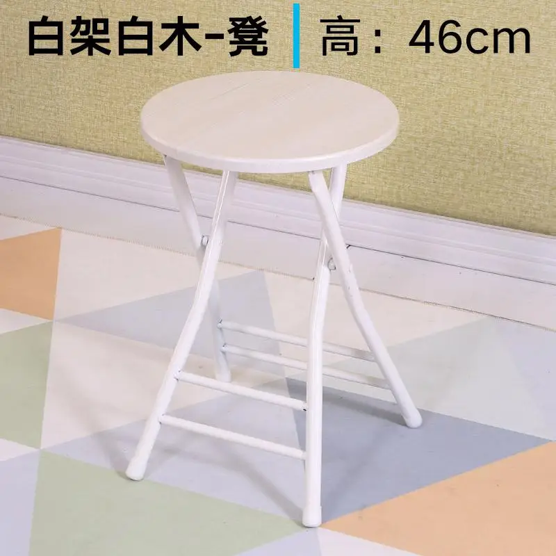 Складной стул табурет домашний стул обеденный стол табурет Высокая мода маленький табурет спинка скамья простой портативный креативный - Цвет: style 8
