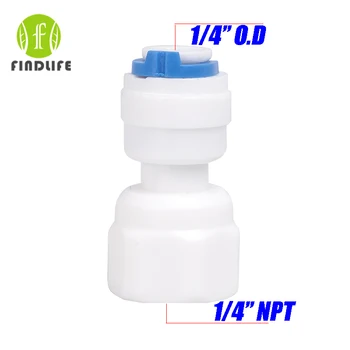 

Water Filter Parts 5pcs 1/4" OD Tube * 1/4" NPT BSP Female Straight Quick Connect Aquarium For RO Water purifier system 1044N