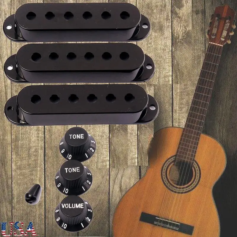 Strat гитары Пикап Чехлы ручки переключатель, наконечник набор для Fender Stratocaster замена аксессуар комплект Deep