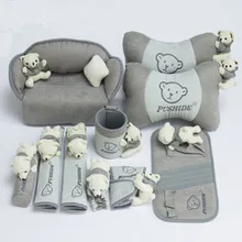 Female car accessories decoration supplies cartoon set decoration car headrest cd folder
