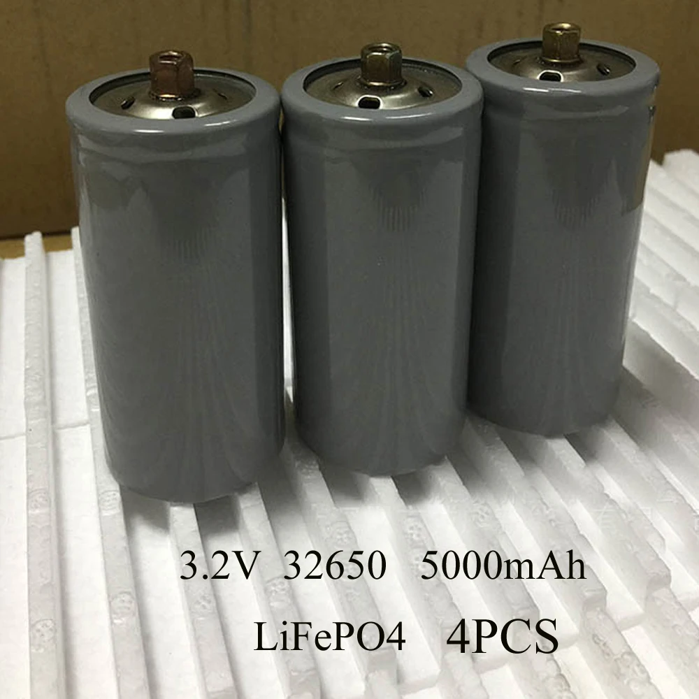 

Soravess 4PCS 3.2V LiFePO4 Battery IFR Rechargeable 5000mAH Lithium Ion Cell For Electric Bike E-bike Batteries Pack With Screw