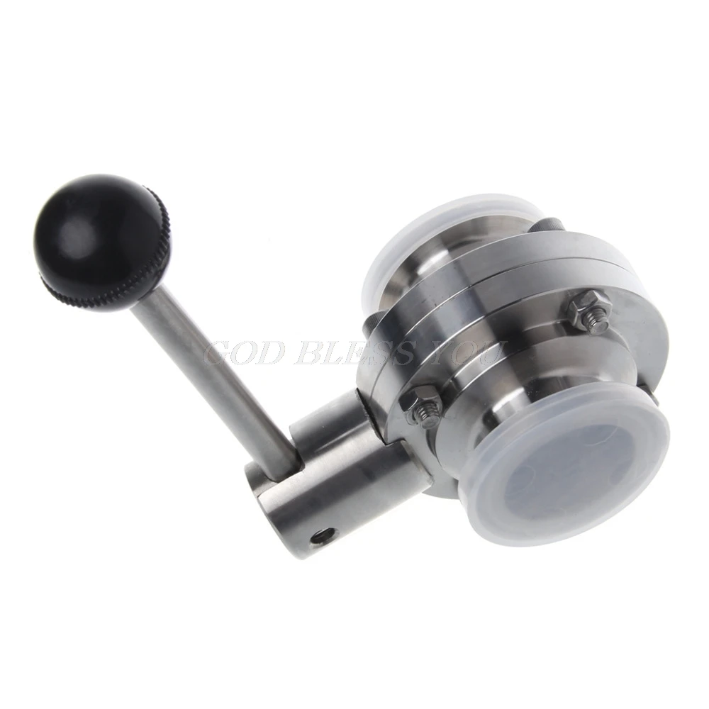 

1PC 1-1/2" 38mm SS304 Stainless Steel Sanitary 1.5" Tri Clamp Butterfly Valve