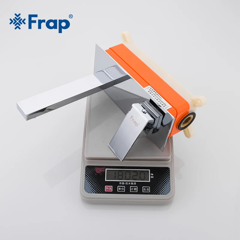 FRAP New Arrival Chrome Basin Faucet Sink Hot and Cold Single Lever Wall Mounted Square Basin Faucet Bathroom Water Tap Y10053
