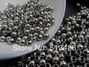 

5mm Lot 100pcs Wholesale High Shiny Surgical Stainless Steel solid loose beads jewelry finding / making in bulk