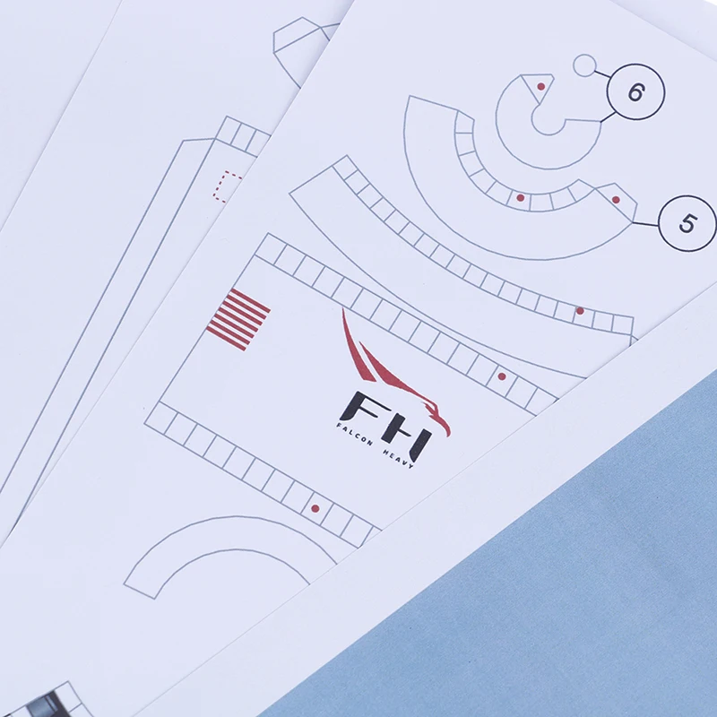 Us 299 31 Off2019 Hot 1160 Spacex Falcon Heavy Duty Rocket 3d Paper Model Puzzle Student Hand Class Diy Space Papermodel Toy In Card Model