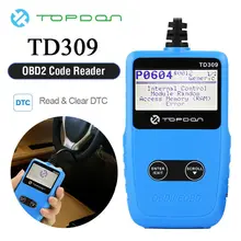 TOPDON TD309 Read Erase Codes OBD2 Scanner Code Reader View Freeze Frame Data EOBD Automotive OBDII Car Diagnostic Tool MS309 TOPDON TD309 Read Erase Codes OBD2 Scanner Code Reader View Freeze Frame Data EOBD Automotive OBDII Car Diagnostic Tool MS309