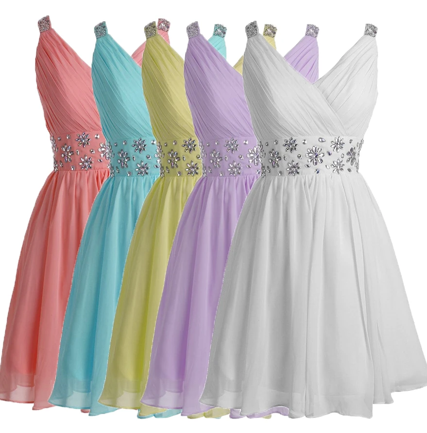 Aliexpress.com : Buy Customized White Lavender Short Bridesmaid Dresses ...