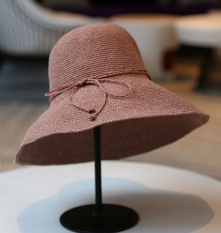 Doitbest высококачественные соломенные шляпы с широкими полями, летние шляпы от солнца для женщин, женские пляжные шляпы, складные солнцезащитные плоские шляпы