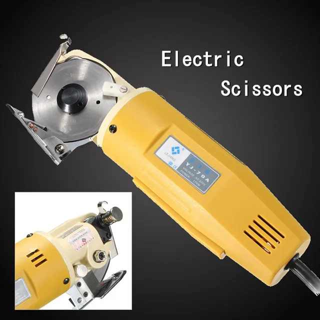 170W 220V 110V 70mm Rotary Blade Electric Saw Shear Textile Cutter Cutting Machine Kit Scissor Tool For Clothes Leather Fabric