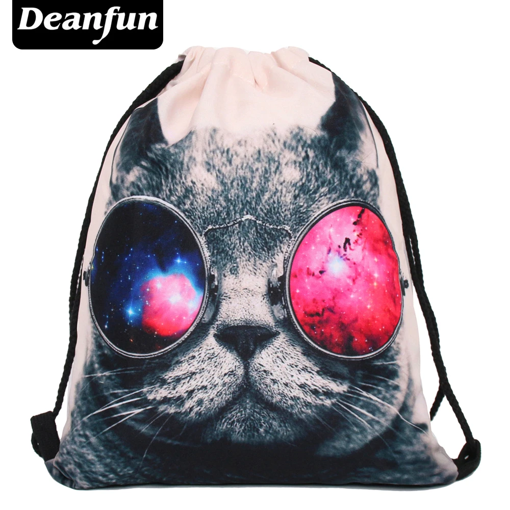 Deanfun Women Backpack Printing Bag For Picnic Mochila Feminina Harajuku Drawstring Mens Backpacks Sunglasses Cat huismerk kopen in de aanbieding Deanfun Women Backpack Printing Bag For Picnic Mochila Feminina Harajuku Drawstring Mens Backpacks Sunglasses Cat huismerk kopen in de aanbieding