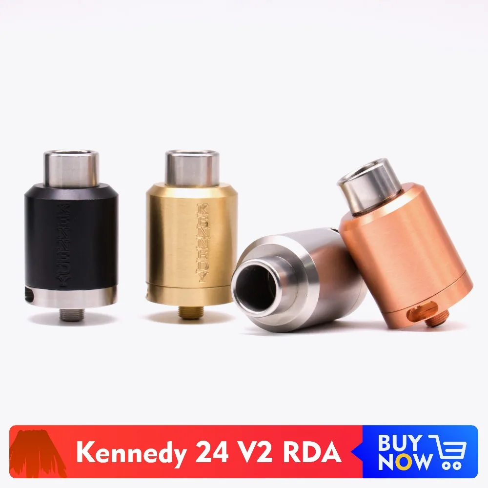 Атомайзер Volcanee Kennedy 24 V2 RDA 510 Thread 4 с прямым дном контроль воздушного потока сменная