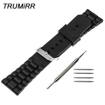 

24mm Silicone Rubber Watch Band for Sony Smartwatch 2 SW2 Replacement Stainless Steel Buckle Strap Bracelet with Tool Spring Bar