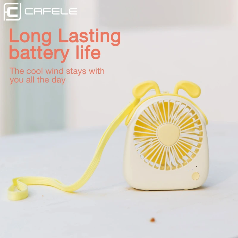Cafele мини USB вентилятор воздушного охлаждения перезаряжаемый портативный вентилятор для настольного офиса ПК портативный ручной 3 скорости немой воздушный вентилятор