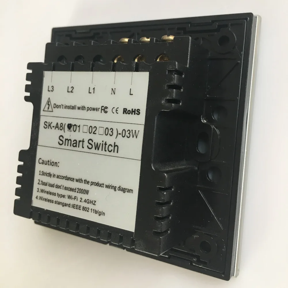 Smartdust Великобритания Переключатель Wi-Fi EWelink, 1 банда дистанционное управление EWelink приложение управление выключатель света, закаленное стекло сенсорный сенсор переключатель