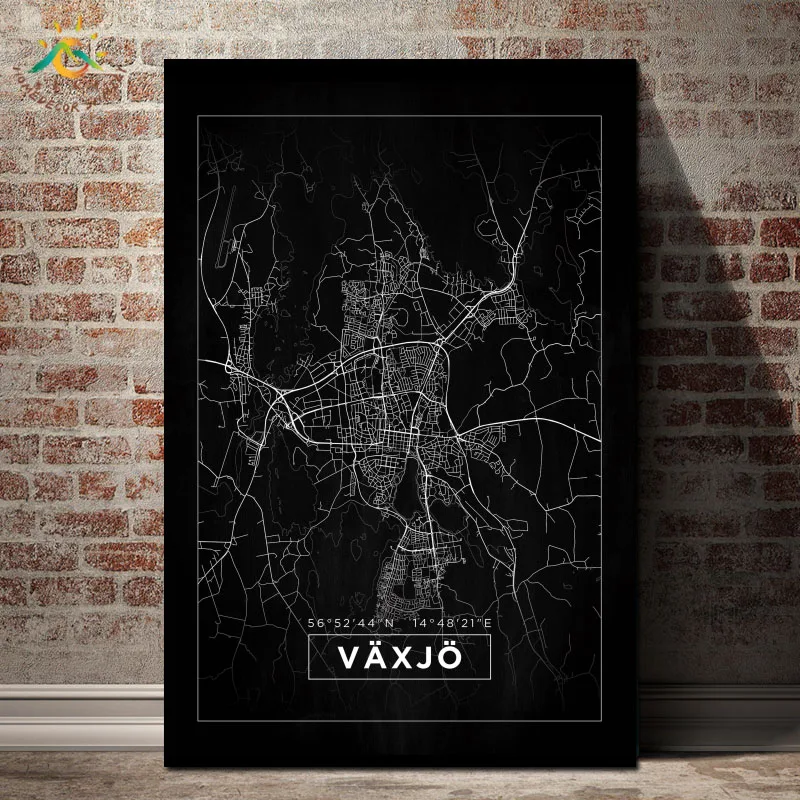 

Map Graphic Art Print Map Wall Art Canvas Painting Vintage Posters and Prints Decorative Picture Decoration Home For Living Room