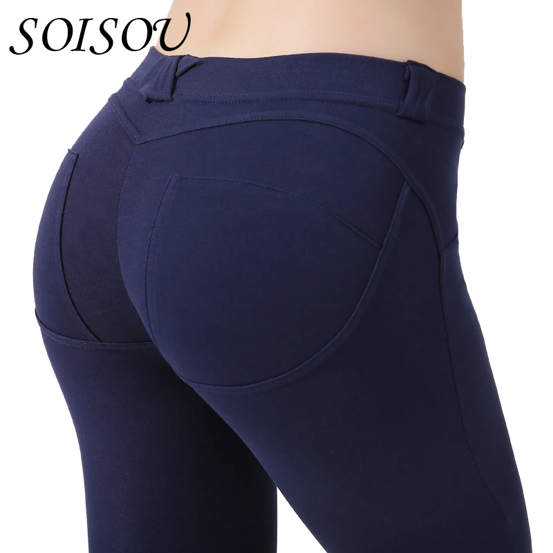 SOISOU Levantador Bumbum Cintura Baixa Push Up Ocasional SOISOU Levantador Bumbum Cintura Baixa Push Up Ocasional