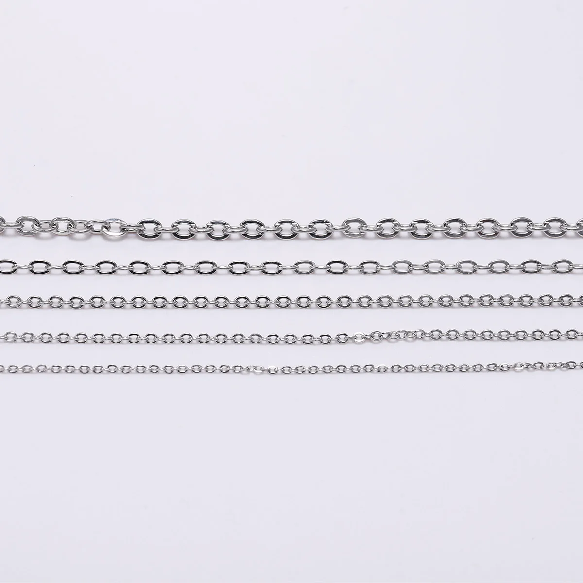 

5M/Lot 1.2 1.5 2.0 2.4 3.0mm Stainless steel Bulk Fine Necklace Chain DIY Jewelry Making Supplies Chains Findings Accessories
