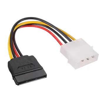 

S SKYEE High Quality SATA 15 Pin Female to Molex IDE 4 Pin Male Power Cable Adapter Cable Dual Hard Drive Power Cable