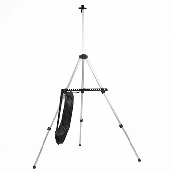 

Portable Adjustable Aluminum Artist Sketching Painting Display Easel Stand + Carrying Bag (Silver)-SCLL