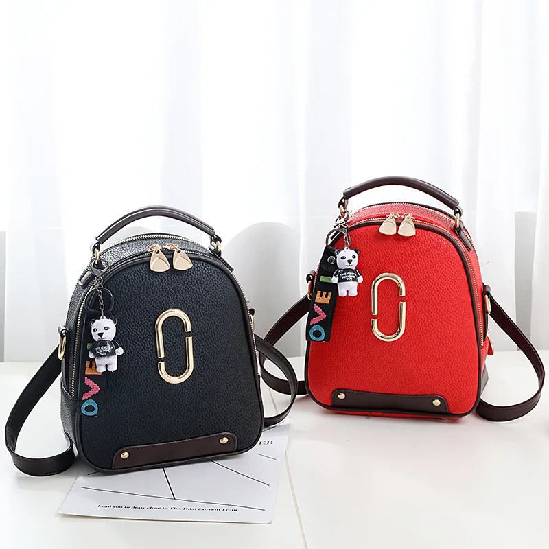 

Small Feminina Backpack Female Bagpack Letter Litchi Back Pack Women's Bags Mini Backpacks Book O Bag for Women Girls Woman C258