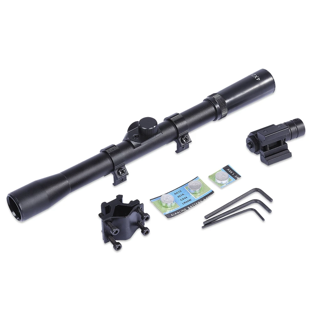 

Hot Sale 4 x 20 Water Resistant Infrared Laser Scope Kit 11mm or 20mm Rail Flashlight Laser Sight Telescope For Outdoor Hunting