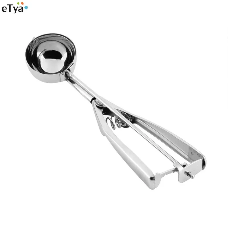 Stainless Steel Ice Cream Mash Potato Scoop Spoon Ice Cream Scoop Cookies Dough Disher Spoon