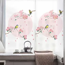 Персиковый вентилятор может быть уникальные, непрозрачные электростатические стеклянные пленки ванной комнаты скользящие окна двери Солнцезащитная стеклянная пленка