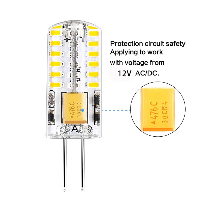 10 шт G4 светодиодный Лампа 12 V AC DC 2 W 3014 SMD СВЕТОДИОДНЫЙ G4 света лампада бомбилья 48 Светодиодный 360 Угол луча равна 20 W галогенная лампа