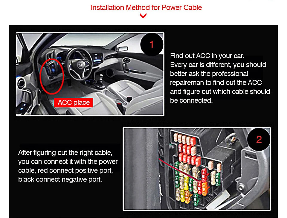 ANSTAR OBD II Buck Line для 24 часов наблюдения за парковкой автомобильная камера радар детектор DVR камера длина кабеля 3 м аксессуары