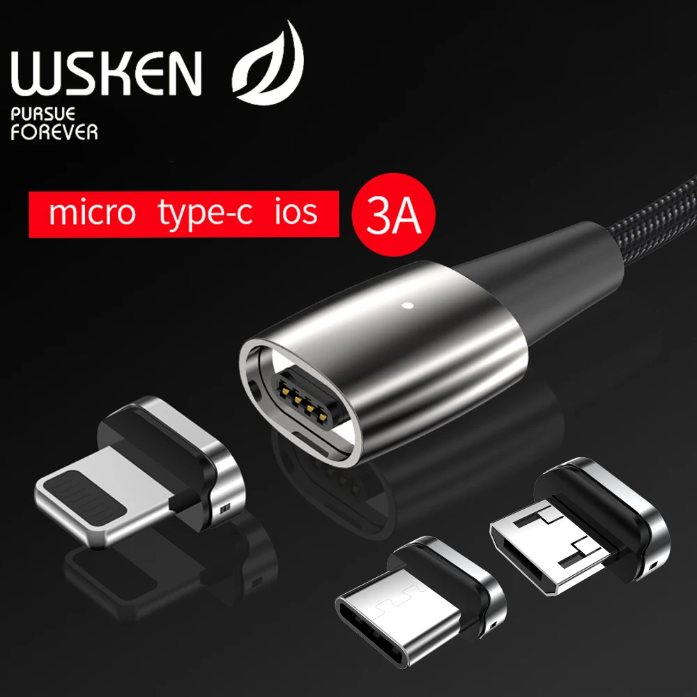 WSKEN X1Pro for iPhone XR XS Charger Cable USB C Type C Micro USB Cable