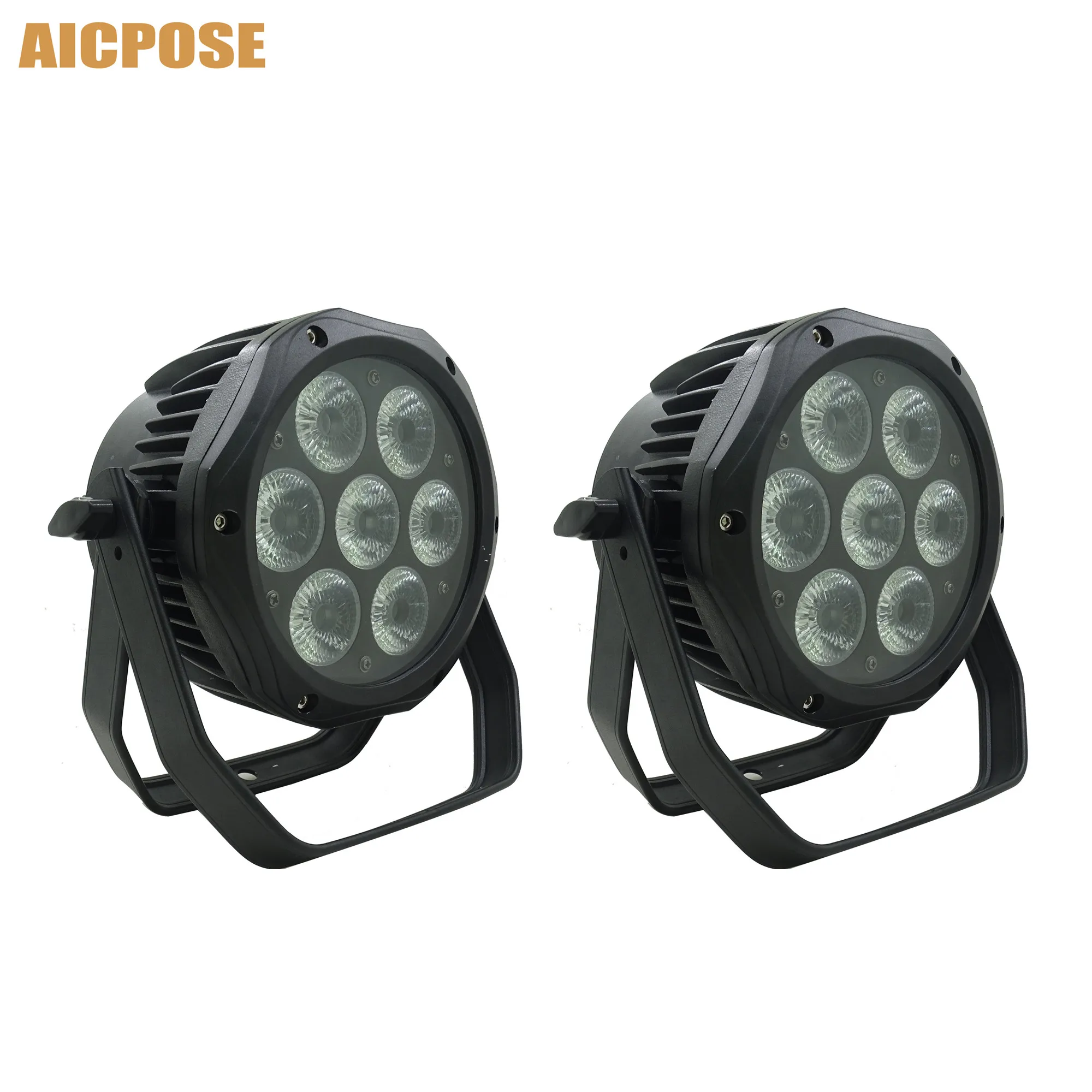 RGBWA УФ 6 в 1 7x18 Вт Алюминиевый Par Can LED DMX лучевой эффект 64 Мини DJ Light с мощным входом и