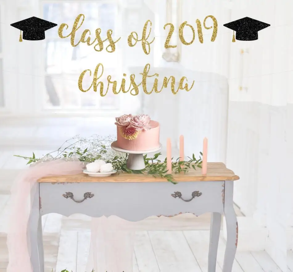 

personalize Graduation Party Decorations,Custom Graduation Banners, 2019 Banner, Custom name graduation banner