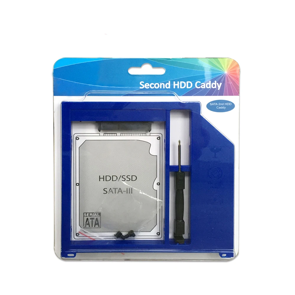 Sunvalley 2nd HDD Caddy 9,5 мм пластиковый 2," чехол для SSD, HDD SATA to SATA 3 для Apple Macbook Air Pro 13" 1" 17" DVD/CD-ROM Optibay
