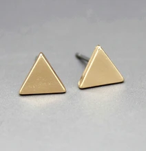 E056 font b Fashion b font 18K Gold Plating Brief Triangle Square Round studs font b