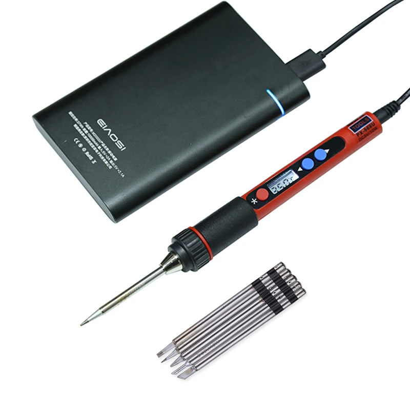 5 в 10 Вт Портативный USB паяльник ЖК-цифровой Регулируемый температурный паяльник сумка сварка ремонт инструмент