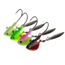 6 шт случайный цвет свинцовая Мормышка рыболовные Крючки 7g 10g 14g 21g Крючки для Мягкая наживка для рыбалки приманка с блестками