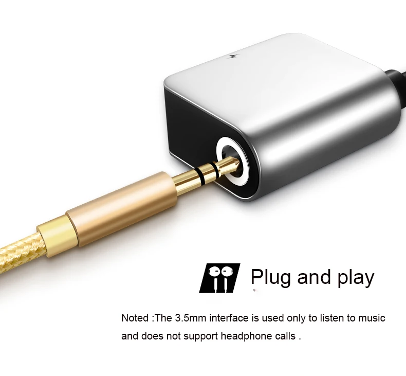 Audio Cable Adapter For iPhone 7 8 plus X 10 Earphone Cable For Lightning To 3 5mm 2 in 1 Headphone Jack Aux Cable Jack