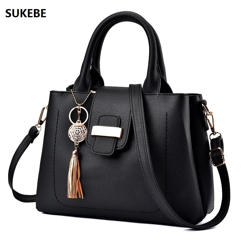 SUKEBE New Luxury Handbags Women Bags High Quality Women Messenger Bags Leather Shoulder Tote ...